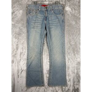 GUESS Jeans Mens Bootcut Light Wash Denim Pants Size 33x33